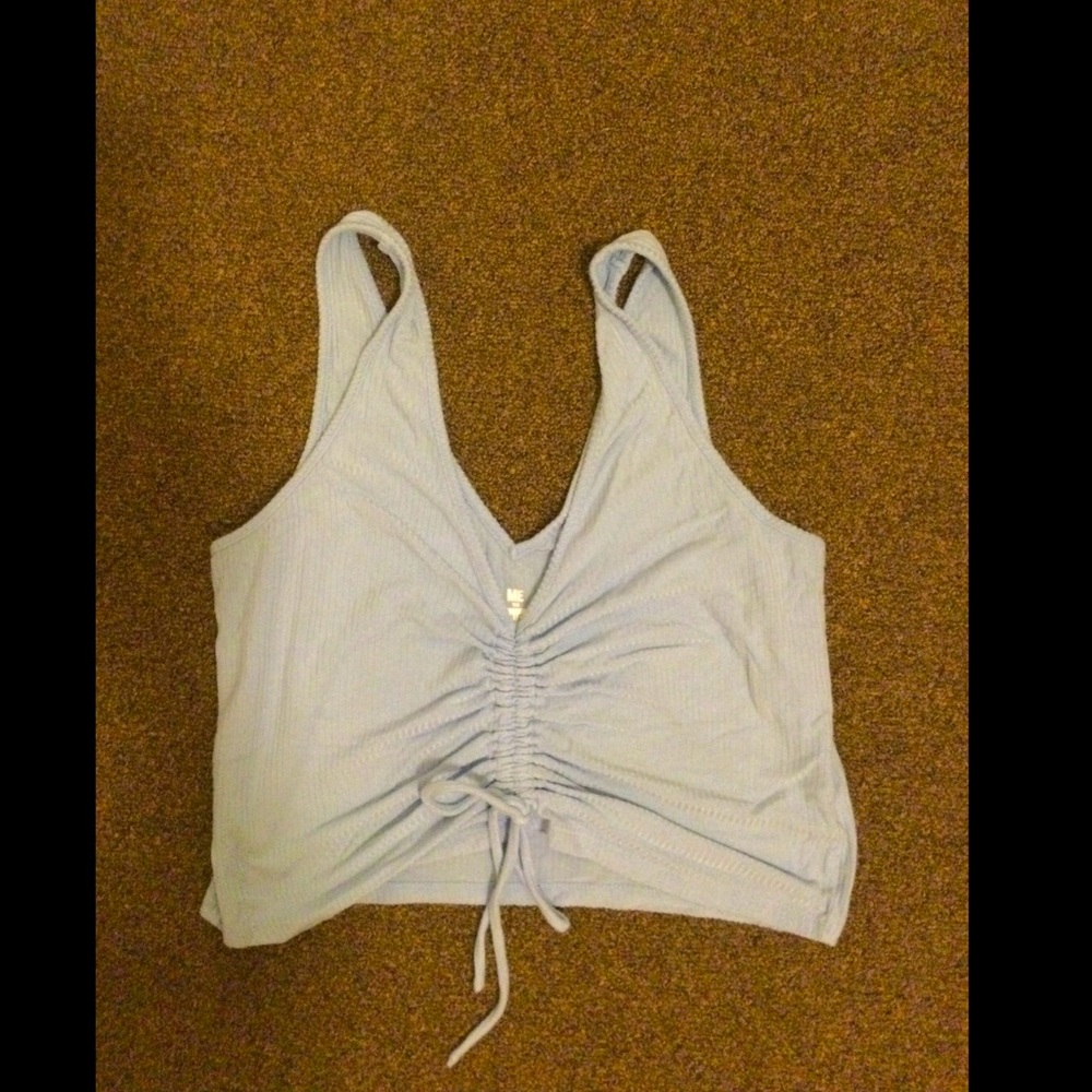 Light blue crop top